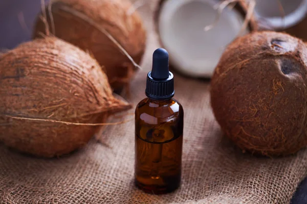 Aceite Coco Con Coco Tratamiento Belleza — Foto de Stock