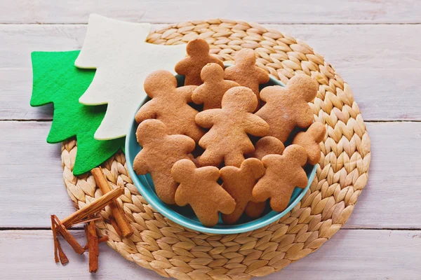 Μπολ Σπιτικό Μελόψωμο Cookies Χριστούγεννα — Φωτογραφία Αρχείου