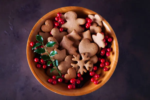 Biscotti Pan Zenzero Natale Natale — Foto Stock