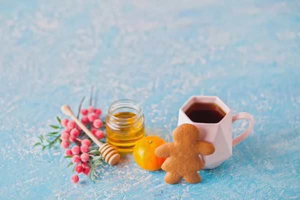 Yapımı Gingerbread Çerezleri Noel Zamanı — Stok fotoğraf