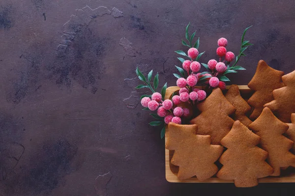 Gingerbread Çerezleri Noel Noel Zamanı Için — Stok fotoğraf