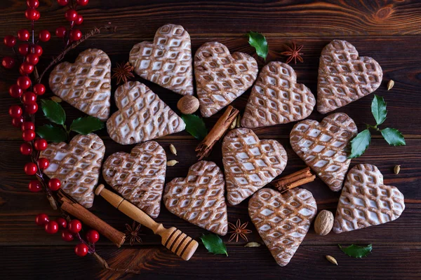 Gingerbread Kalpleri Ile Baharat Noel Zamanı — Stok fotoğraf