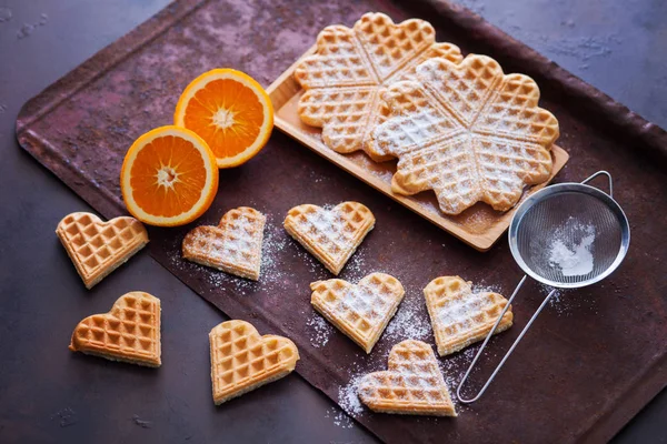 Delicious homemade waffles — Stock Photo, Image