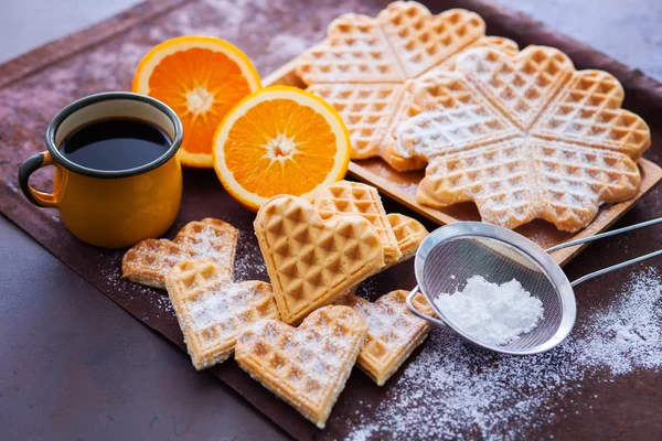 Delicious homemade waffles — Stock Photo, Image