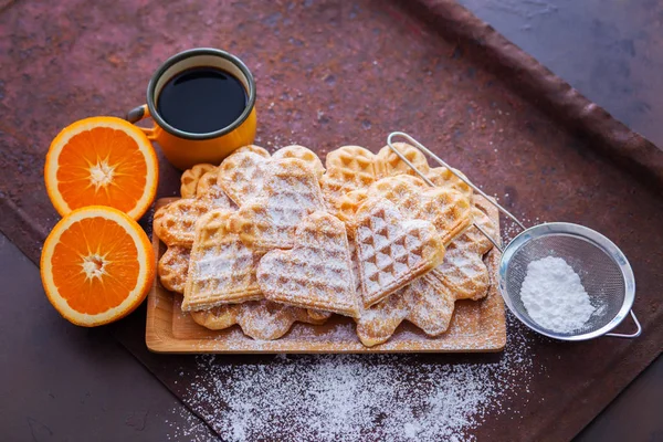 Delicious homemade waffles — Stock Photo, Image