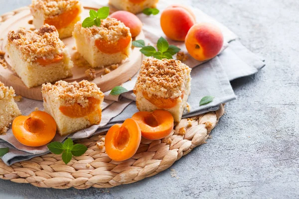 Apricot summer cake — Stock Photo, Image