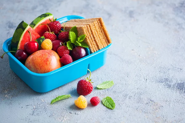 Pranzo Sano Estivo Cibi Bevande — Foto Stock