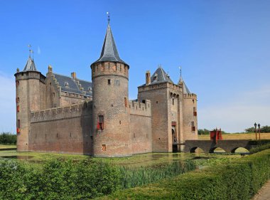 Netherlands, Muiden - July 6, 2018: Muiden Castle (Muiderslot).