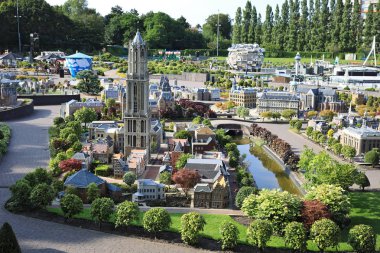 Hollanda, Lahey - 7 Temmuz 2018: Madurodam minyatür Parkı.