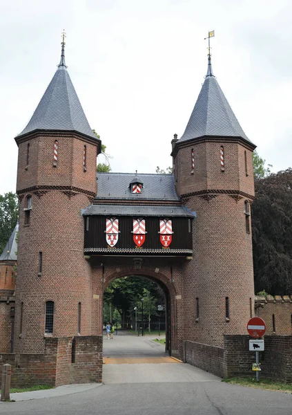 Holanda Utrecht Julho 2018 Castle Haar Portas Principais — Fotografia de Stock