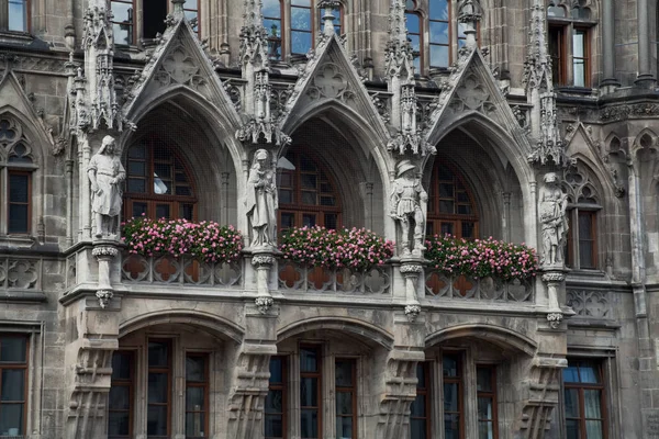 Germany Munich June 2012 Decorative Sculptures Neo Gothic Style New — Stock Photo, Image