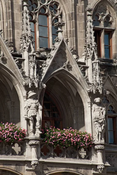 Germany Munich June 2012 Decorative Sculptures Neo Gothic Style New — Stock Photo, Image