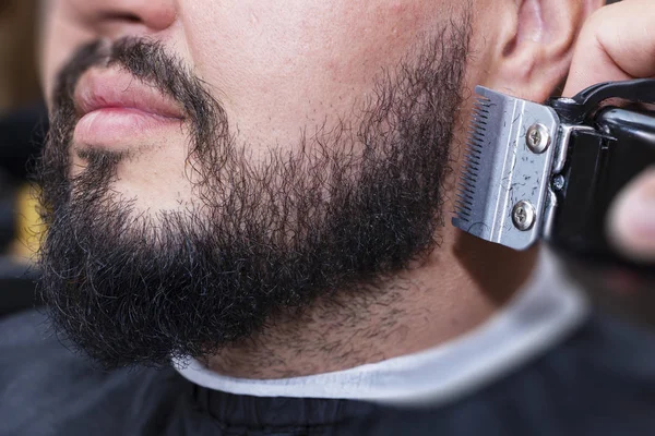 Beard Styling Cut Close Cropped Photo Styling Red Beard Advertising — Stock Photo, Image