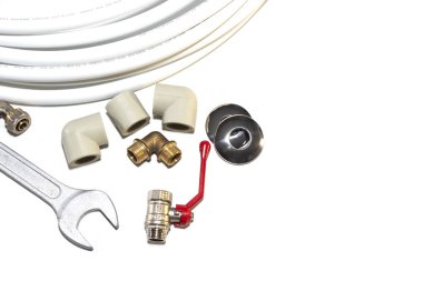 beyaz kopya alanı ile tarih ve sıhhi tesisat araçları.