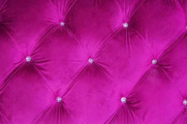 Textura de fundo close up tecido com detalhes de cristal em tecido de móveis sem pessoas — Fotografia de Stock