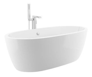 modern küvet beyaz arka plan üzerinde izole. 3D çizim