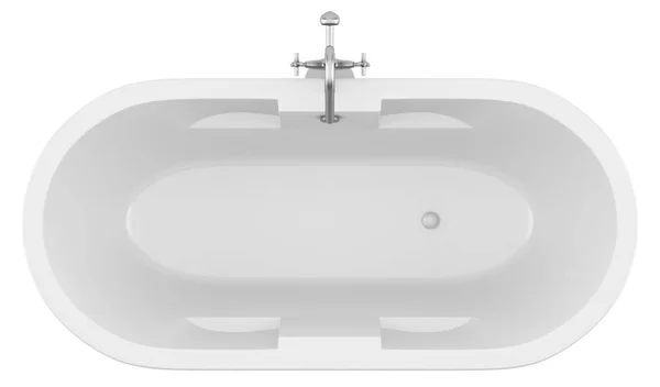 Top View Modern Bathtub Isolated White Background Illustration — Stock Photo, Image