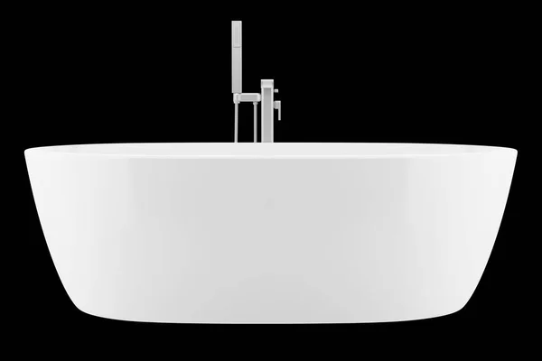 Modern Bathtub Isolated Black Background Illustration — Stock Photo, Image