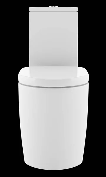 Moderne Stehende Toilettenschüssel Isoliert Auf Schwarzem Hintergrund Illustration — Stockfoto