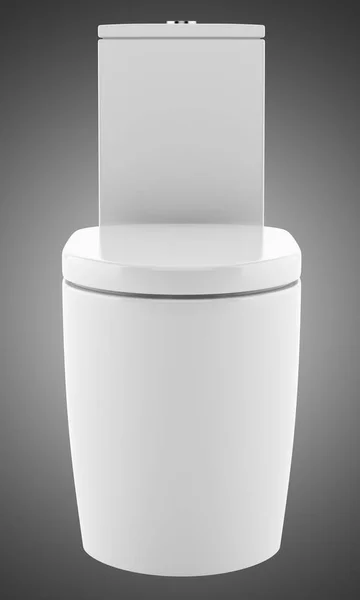 Modern Standing Toilet Bowl Isolated Gray Background Illustration — Stock Photo, Image