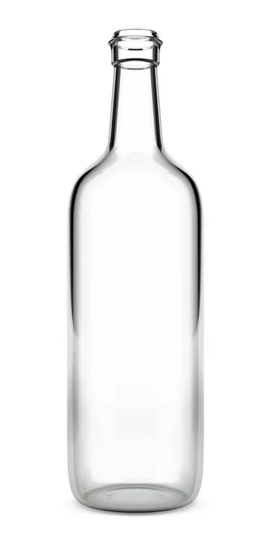 Lege Glazen Fles Geïsoleerd Een Witte Achtergrond Illustratie — Stockfoto