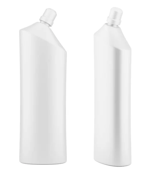 Lege Plastic Cleaner Spray Fles Sjabloon Geïsoleerd Een Witte Achtergrond — Stockfoto