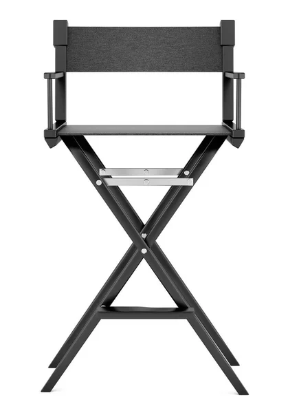 黑色导演的椅子被隔离在白色背景上 — 图库照片