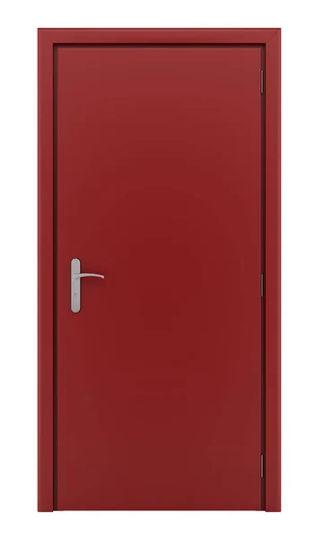 Porte Rouge Isolée Sur Fond Blanc Illustration — Photo