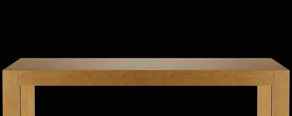 Деревянный Стол Верхний Шаблон Изолирован Черном Фоне Иллюстрация — стоковое фото