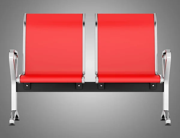 Rote Wartestühle Isoliert Auf Grauem Hintergrund Illustration lizenzfreie Stockbilder