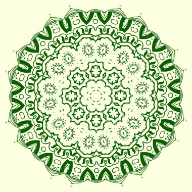 yeşil, sekizgen, simetrik, geometrik desen öğesi. Tasarım ve creativit için