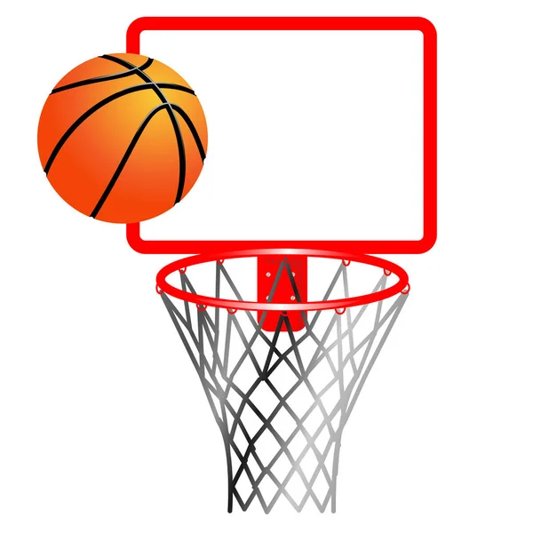 Vector Drawing Basketball Basketball Basket — Stock Vector