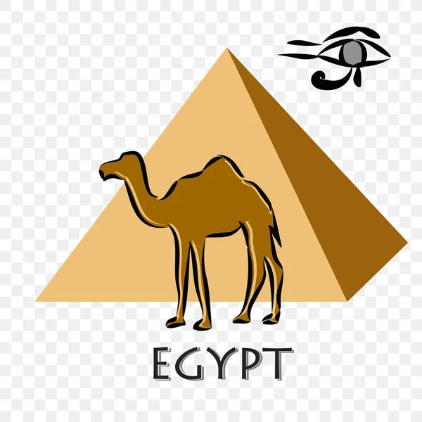 Symbolic sign of a trip to Egyp — Stock Vector