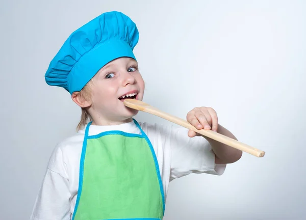 Niño Como Cocinero —  Fotos de Stock