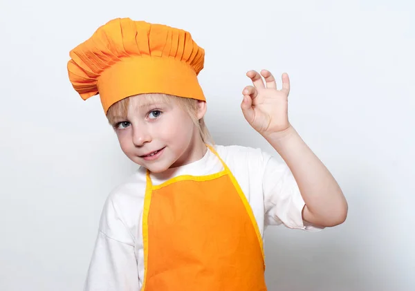 Kind Als Een Chef Kok — Stockfoto