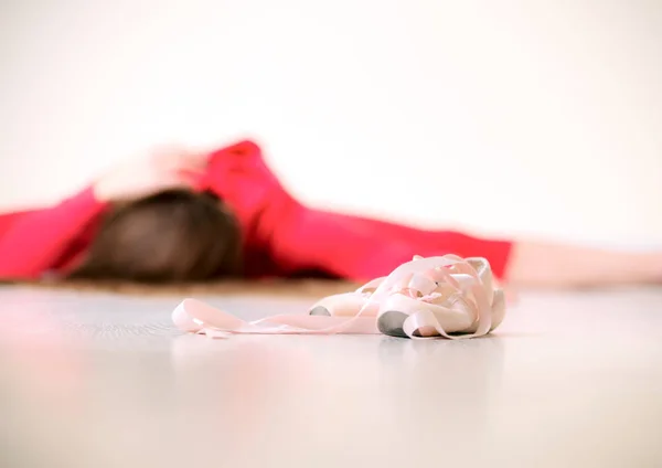 Pinkfarbene Ballettschuhe Tanzstudio — Stockfoto