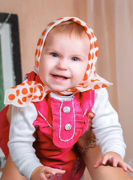 Meisje Van Baby Een Bandana — Stockfoto