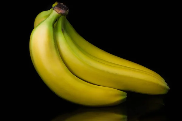 Τσαμπί Μπανάνες Μαύρο Φόντο — Φωτογραφία Αρχείου