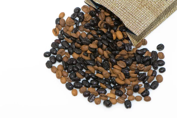 Close Coffee Beans White Background — Stock Photo, Image