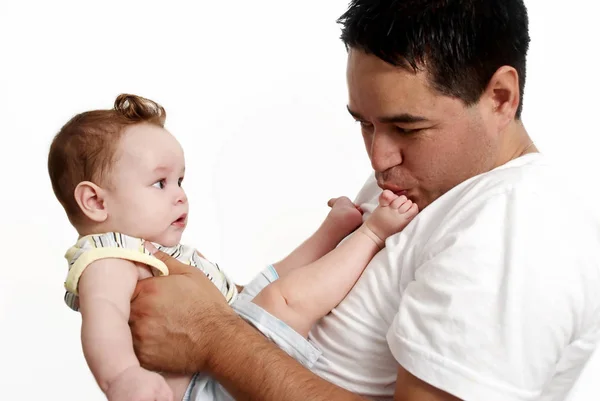 Portrait Loving Father His Baby — Stock Photo, Image