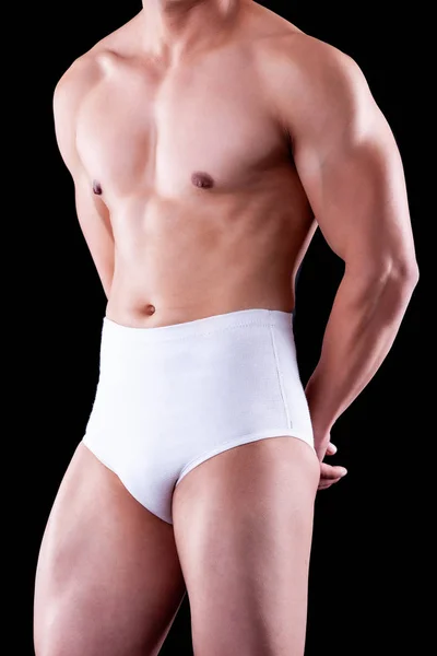 男性躯干在弹性医疗短裤 解剖暂停器 — 图库照片