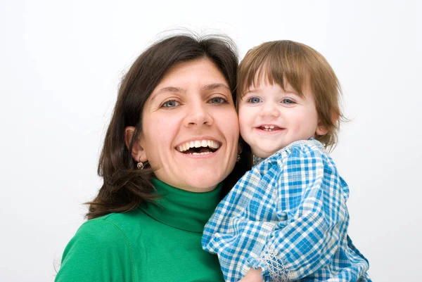 Porträt Einer Glücklichen Mutter Und Ihres Kindes — Stockfoto