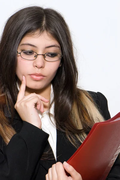 Portrait Happy Latin Student Girl — Stock Photo, Image