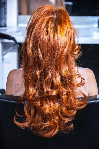 Red Hair Beautiful Woman Curly — Stock Photo, Image