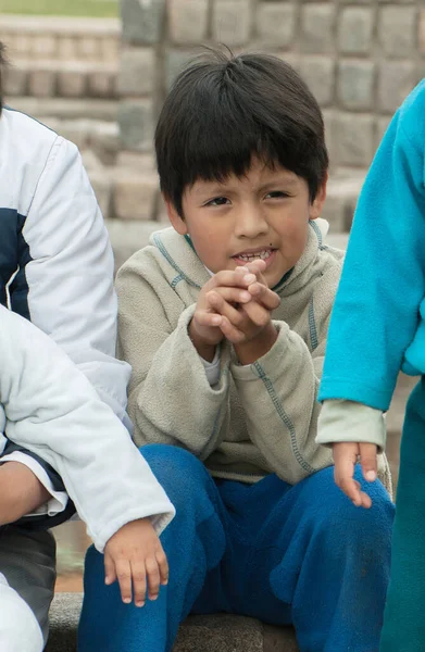 Kleine Jongen Portret Straat — Stockfoto