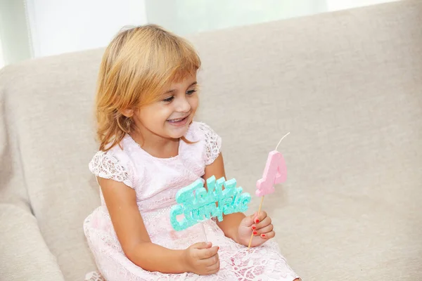 Niña Feliz Cumpleaños — Foto de Stock