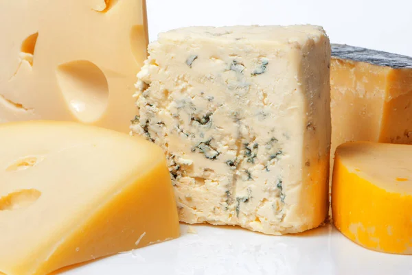 Verschiedene Arten Von Käsezusammensetzung — Stockfoto