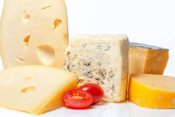Verschiedene Arten Von Käsezusammensetzung — Stockfoto