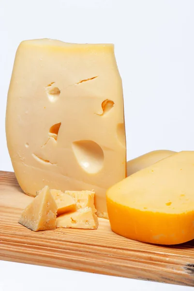 Piece Cheese Isolated — Stock Photo, Image