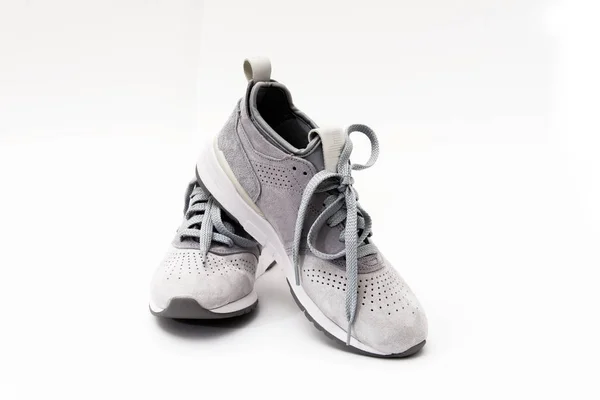 Beyaz Arka Plan Yakın Çekim Atletik Atletik Moda Ayakkabıları — Stok fotoğraf